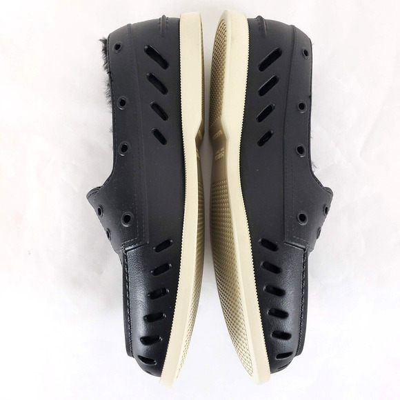 NEW!! Women Sperry SIZE 11 Black Authentic Faux Fur Float Boat Shoe Slip On - Picture 11 of 12